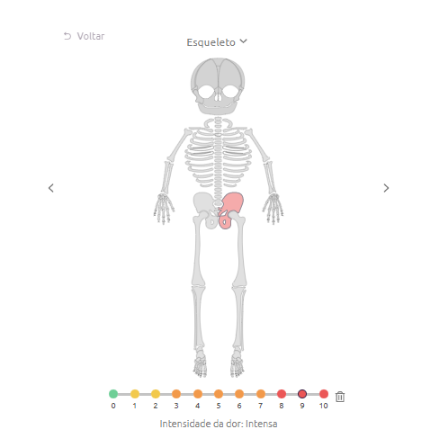 esqueleto infantil para avaliação na osteopatia pediátrica